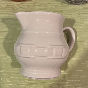 Longaberger Small Off White Ceramic Pitcher